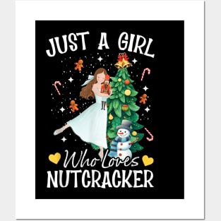 Just A Girl Who Loves Nutcrackers Christmas Ballet Dancing Posters and Art